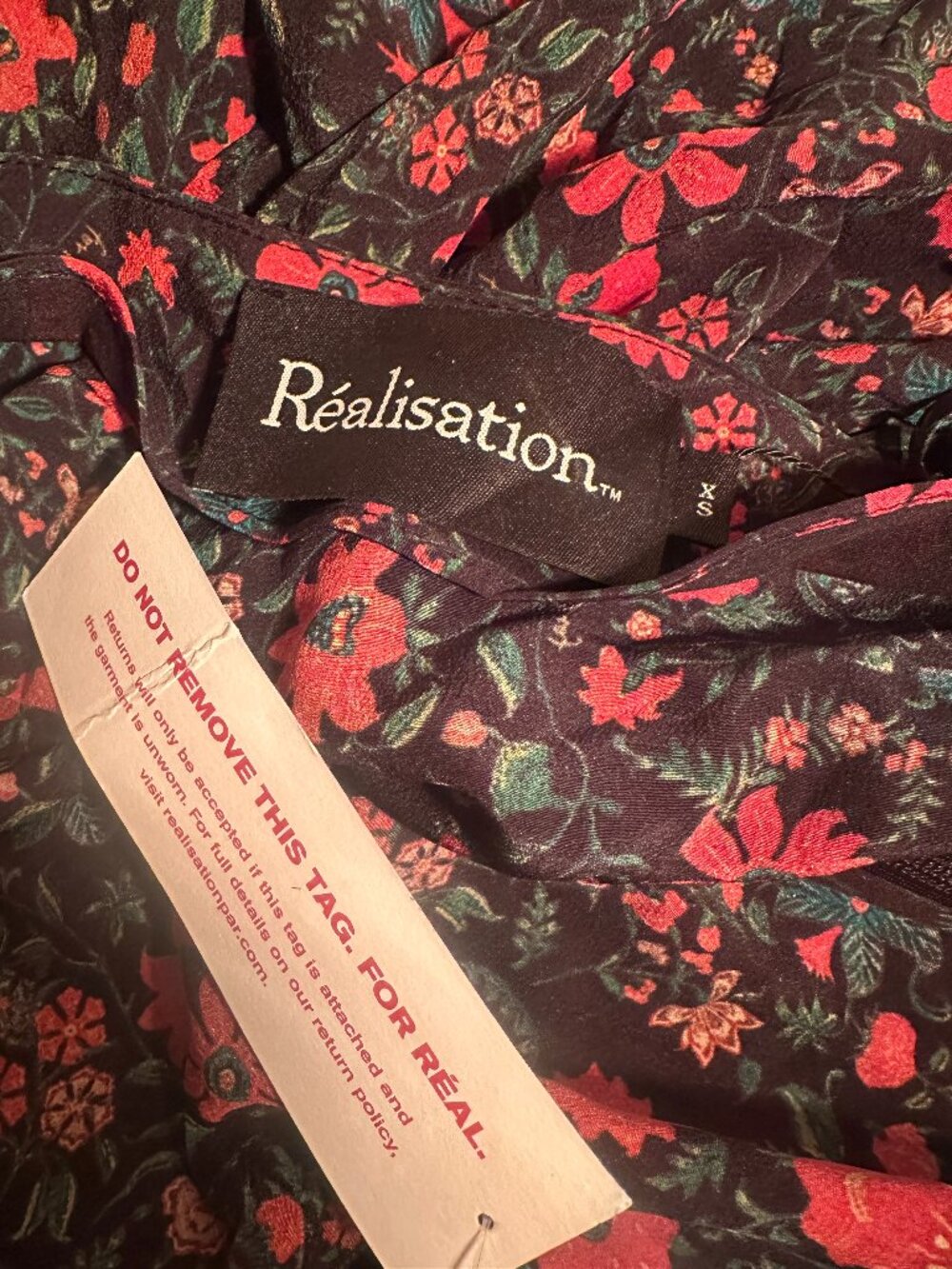 Realisation Par The montague Dress Black Batik Floral XS - Picture 7 of 7